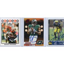 Autographed 3 Card Lot with A.J. Brown Signed
