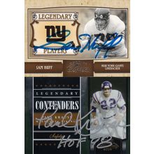 SAM HUFF 86/250 & PAUL KRAUSE 764/1000 AUTO 2007/06 GIANTS & VIKINGS HOF DEFENSE