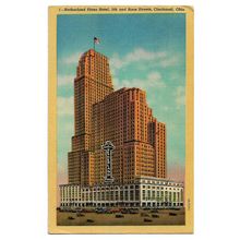 Postcard USA OH Ohio Cincinnatti Netherland Plaza Hotel 5th & Race Streets 1946
