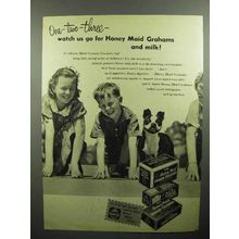 1946 Nabisco Honey Maid Graham Cracker Ad - Watch Us Go