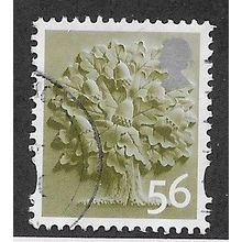 ENGLAND 56P 'OAK TREE' (EN14) FINE USED (EBID66-786)