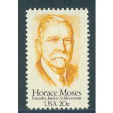 2095 20c Horace Moses Fine MNH Dry Gum Plt/20 Top 1 Pos 1 L02097