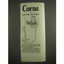 1925 Freezone Corn Remover Ad - Lift Off - No Pain!