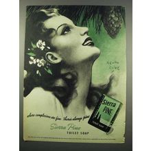 1946 Sierra Pine Soap Ad - Art by Henry Clive