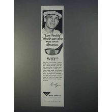1966 Ben Hogan Low Profile Woods Ad - More Distance