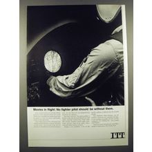 1966 ITT Airborne Map Display Ad - Movies in Flight