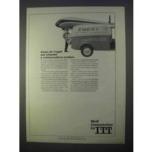 1966 ITT Communications Ad - Emery Air Freight Unloaded