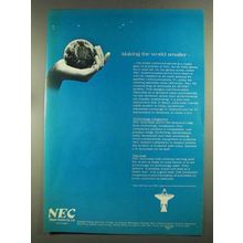 1972 NEC Nippon Electric Co. Ad - Making World Smaller