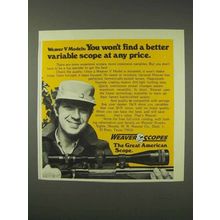 1976 Weaver V Model Scopes Ad - Won't Find Better