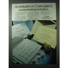 1978 Crane Paper Ad - More Inviting Invitation