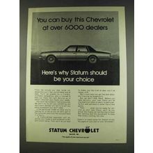 1978 Statum Chevrolet Ad - Buy at Over 6000 Dealers