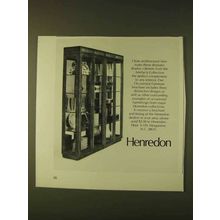 1979 Henredon Artefacts Collection Display Cabinets Ad