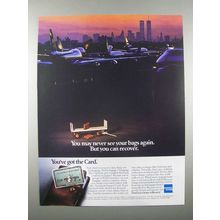1983 American Express Card Ad - Never See Bags Again