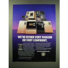 1987 G.E. Appliances Ad - We're either very foolish or very confident