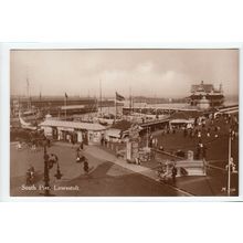 South Pier Lowestoft Postcard RP Suffolk 156