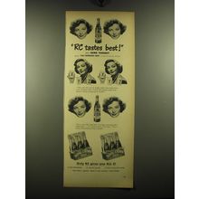 1949 RC Royal Crown Cola Ad - Gene Tierney - RC Tastes Best