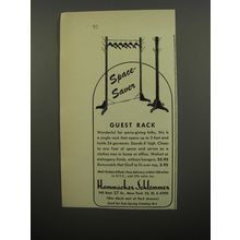 1951 Hammacher Schlemmer Guest Rack Ad - Space-Saver
