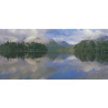 Derwent Water Reflections Cumbria Widescreen Rare Postcard