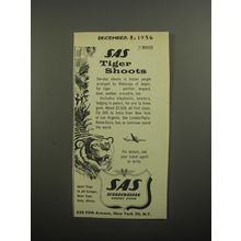 1956 SAS Scandinavian Airlines System Ad - SAS Tiger Shoots