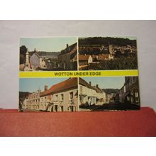 multiview, WOTTON-UNDER-EDGE, GLOUCESTERSHIRE. used postcard 1990s pm #