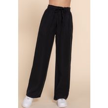 Elastic Waist Tencel Long Pants
