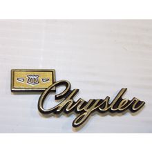 1970 's Chrysler Emblem OEM Gold 3 3/8" W x 1 1/2" H
