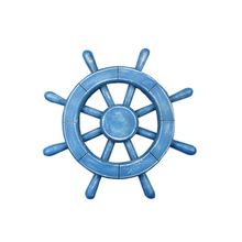 Pack Of 2] Rustic All Light Blue Decorative Ship Wheel 12""