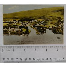vintage postcard Fort Augustus Abbey & Caledonian Canal Locks