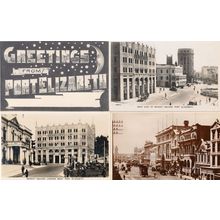 Port Elizabeth Transport Trams Real Photo South Africa 4x Postcard s