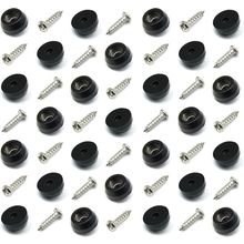Cutting Board Feet with Stainless Screws, Black round Non Slip Rubber Feet for C
