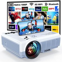 Projector with Wifi and Bluetooth, FUDONI Upgrade Projector Native 1080P 14000L