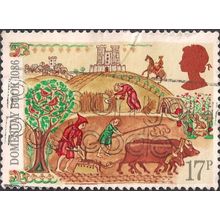 GB, Peasants working in Fields, brown 1986, 17p, #3