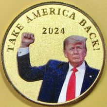 Trump, Take America Back. Challenge Coin. 1.50". 84b.