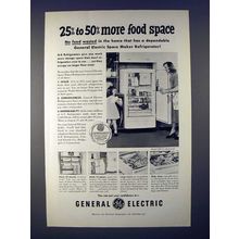 1950 G.E. Space Maker Refrigerator, Model NB 8 G, Ad