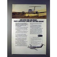 1974 Beechcraft King Air Plane Ad - Save Time and Money