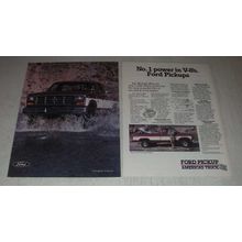 1985 Ford Pickup Trucks Ad - No. 1 power in V-8's. Ford Pickups