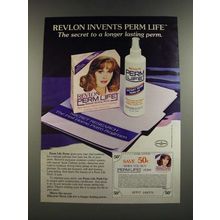 1986 Revlon Perm Life Ad - The Secret to a Longer Lasting Perm