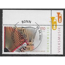 GER 2001 110pf 'FOLK MUSIC '(CORNER MARGIN) FINE USED (EBID53-915)