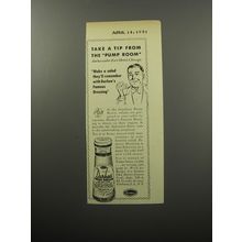 1951 Durkee's Famous Dressing Ad - Take a tip from the Pump Room Ambassador