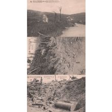 Kemmel Bomb Damage Craters Belgium 3x WW1 Military Postcard s