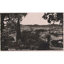 Hyeres Aerial French Real Photo Old Postcard