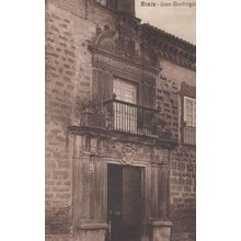 Ronda Casa Mondragon Antique WW1 Wartime War Time Spain Spanish Postcard + Frank