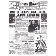 WW2 German Military Surrender Leicester Newspaper Ephemera