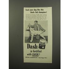 1953 Armour Dash Dog Food Ad - Dalmation Coacher of Bur-Dal