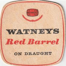 BEER MAT - WATNEYS BREWERY - RED BARREL - (Cat 030) - (1957)