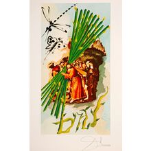 Salvador Dalí (1904-1989). Ten of Staves, from Lyle Stuart Tarot Prints 1978 Pos