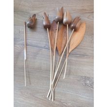 Vintage Wooden Tupils Flowers Decoration Articfial Model