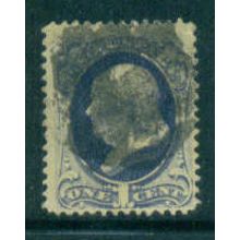Used 182 1c Benjamin Franklin Barely Clears M00322
