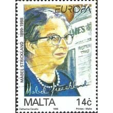 MALTA, Mabel Strickland, yellow 1996, 14c