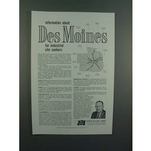 1960 Rock Island System Railroad Ad - Des Moines